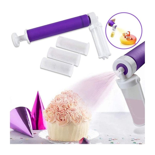 Manuell Airbrush för tårtdekorering Manuell tårta Airbrush-pump purple L