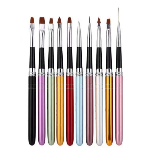 10 st Nail Carving Penna Paint Set Pennor