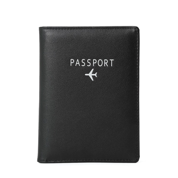 PU-nahkainen passipidike, RFID ID -pidike musta