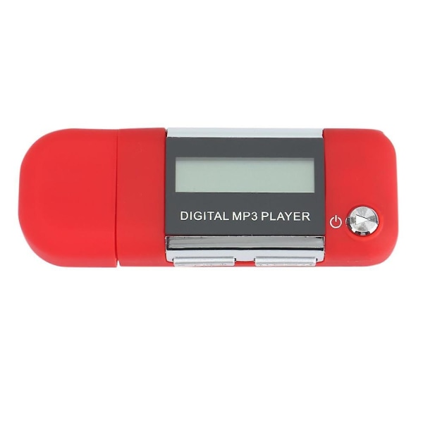 Mp3-spelare 4gb U Disk Musikspelare stöder utbytbart Aaa-batteri, inspelning (röd)