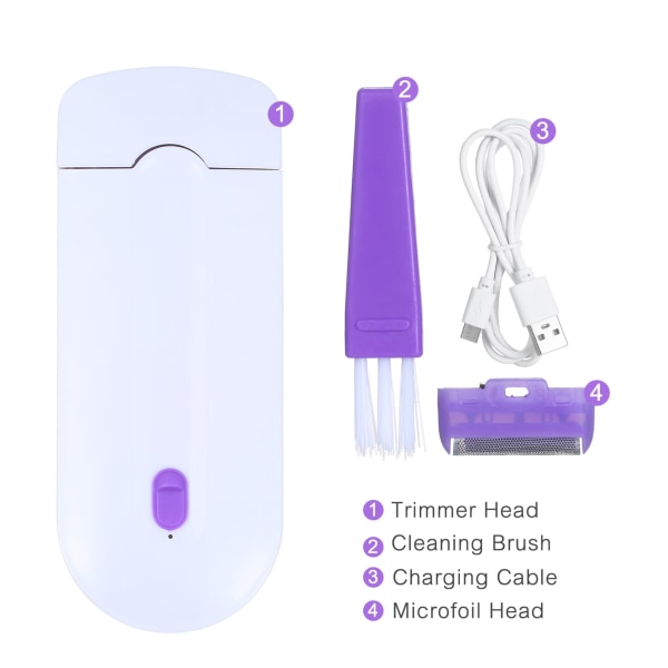 USB Rakapparat Omedelbar hårborttagningsverktyg för ansiktsarmar och ben