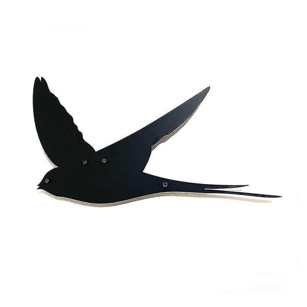 Smidesjärn fågelprydnad Kreativ svarta fåglar Silhuett Väggkonstdekoration för Aespa