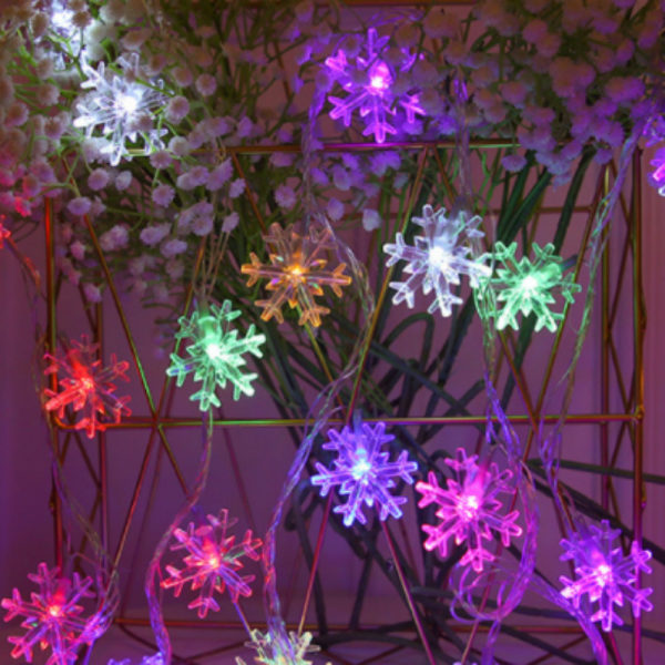 Jouluvalot Snowflake 40 Led String Fairy Lights Garland