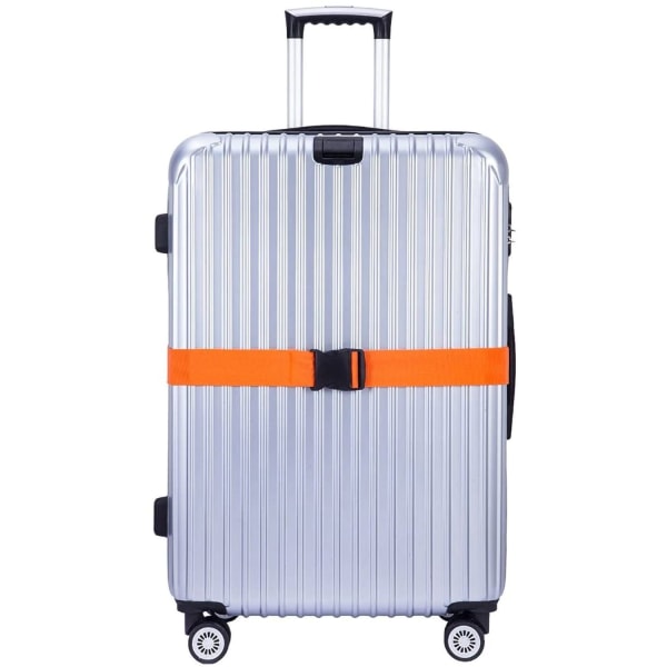 4 kpl matkalaukkuvaunu kiinteällä joustavalla matkatavarahihnalla orange