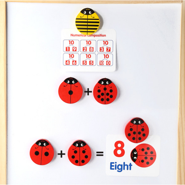 Counting Ladybug Fishing Toy - Montessori Counting Toys for Småbarn