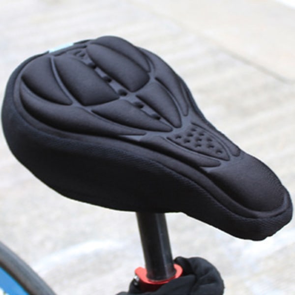 Silikon Bike Saddle Gel Pute Setetrekk Svart black