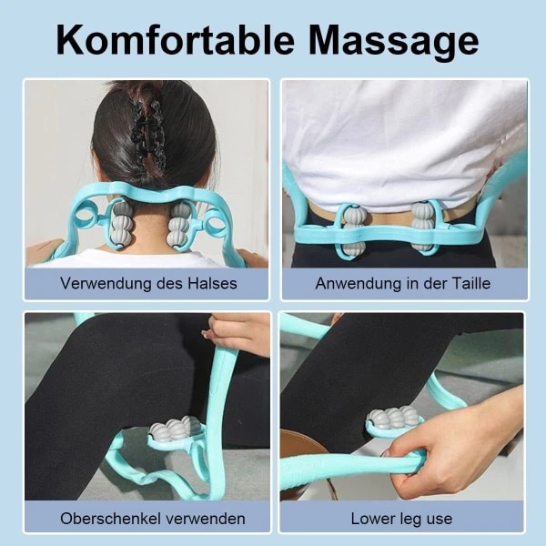 Nackmassager Nackmassage, manuell nackmassagerulle, 6-kuls massager