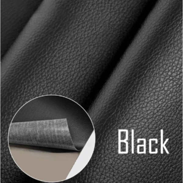 Självhäftande läder fast dekoration svart 50*137cm svart