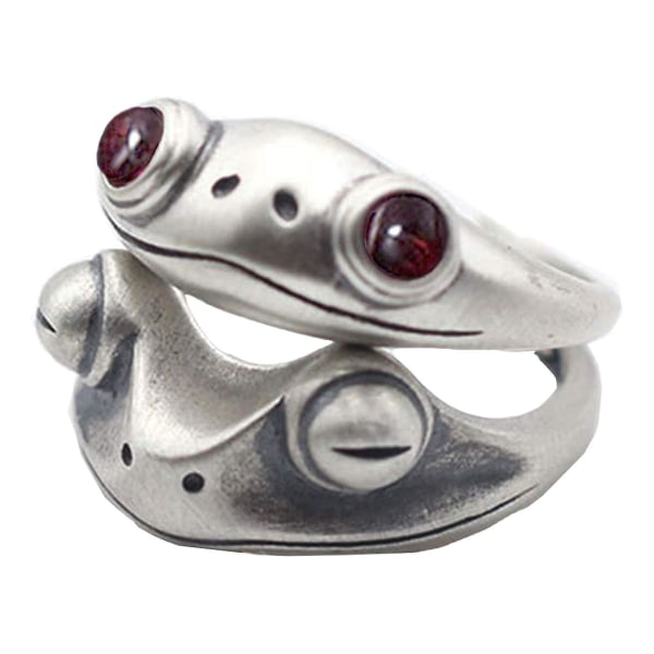 2-Pack Silver Frog Cutout Ringe