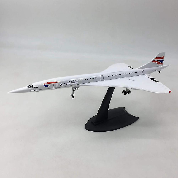caapmony 1/200 Concorde supersonic passenger aircraft Air British airway model for display collection