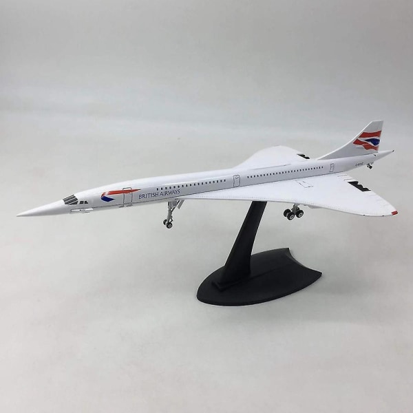 1/200 Concorde Supersonic passagerarflygplan Air British Airways modell för statisk display Collectio