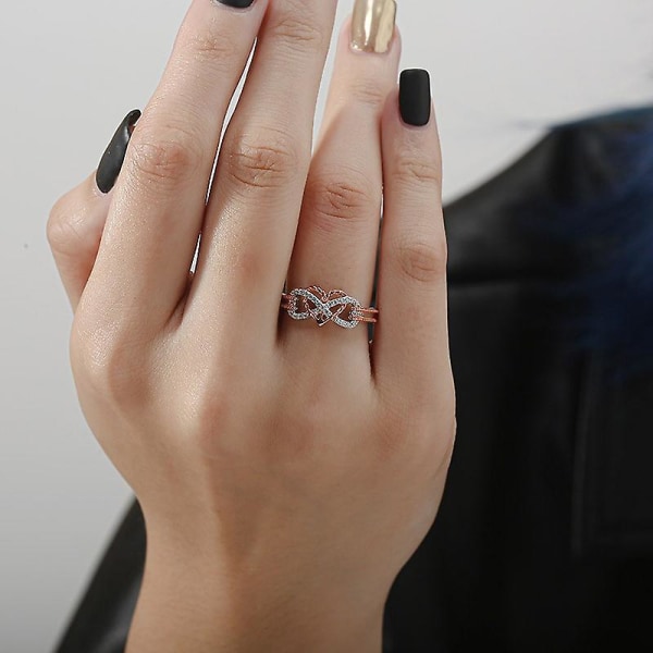 Fashion Tongwen Love Ring Minimalistisk Fashion Micro Sæt 8