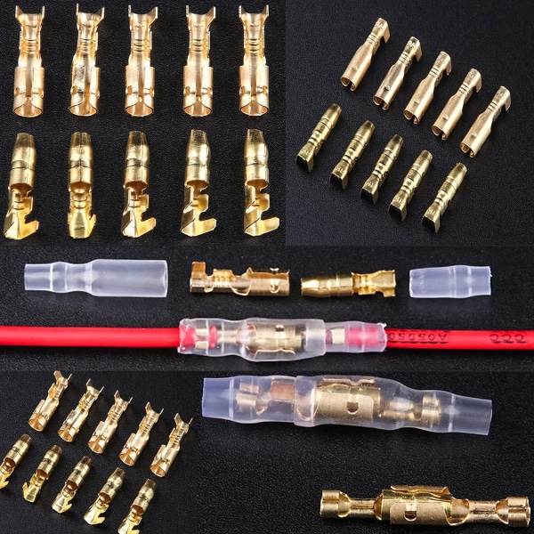 ringkabelskor Kabelskor Runda Bullet Connectors Kit 400 stk, 3,9 mm
