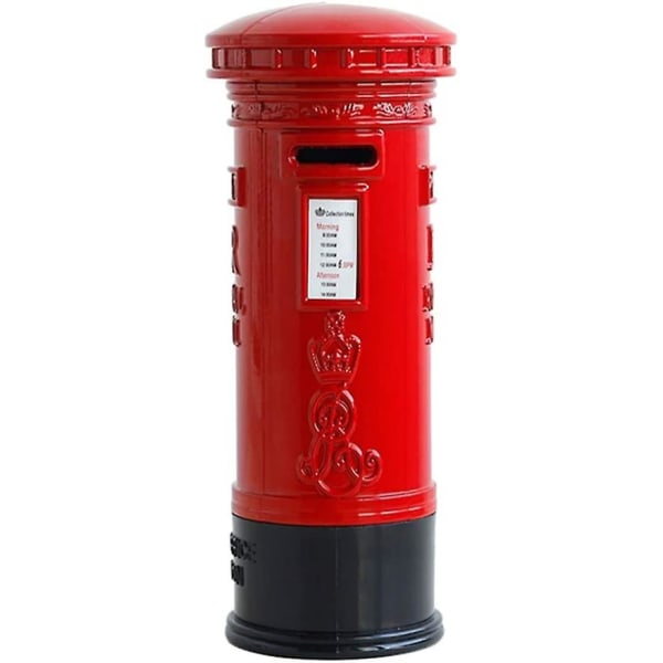 Britisk rød postkasse sparegris sparegris stor kapacitet