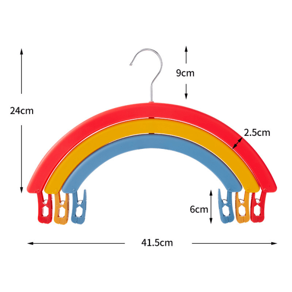 Rainbow roterende klesstativ Multifunksjonelt trelags ark tørkestativ Sømløs kleshenger med brede skuldre 1 STK