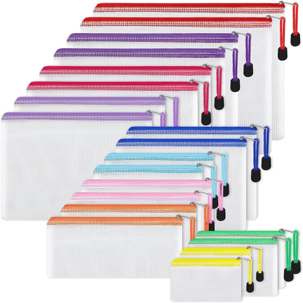 Vattentät dokumentpåse i plast 30 kpl A5 asiakirjapussi/asiakirjapussi muovi satunnainen väri