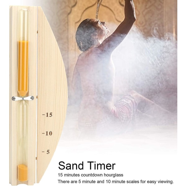 Træ sauna timeglas tilbehør 15 minutter sauna timeglas timer damprum timer