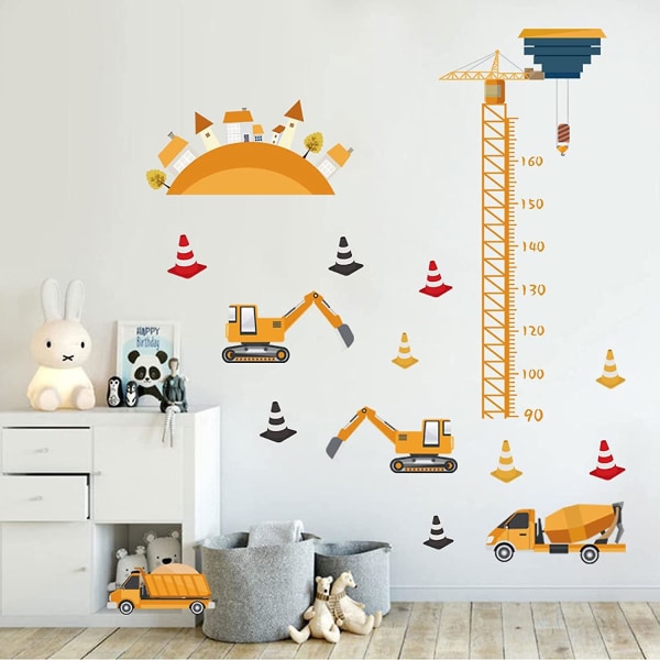 2 stk Kids Wall Stickers, Baby Boy Room Decoration Trucks
