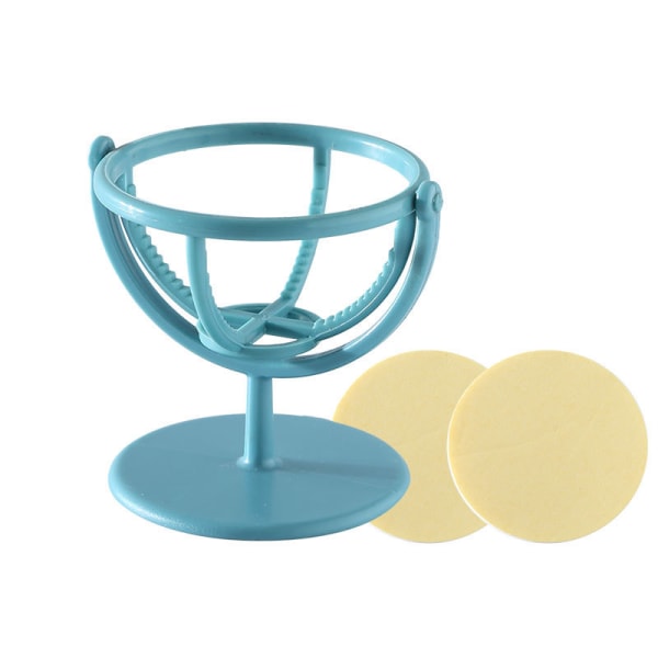 Roterande Väggmonterad Hollow Beauty Makeup Sponge Bracket blue