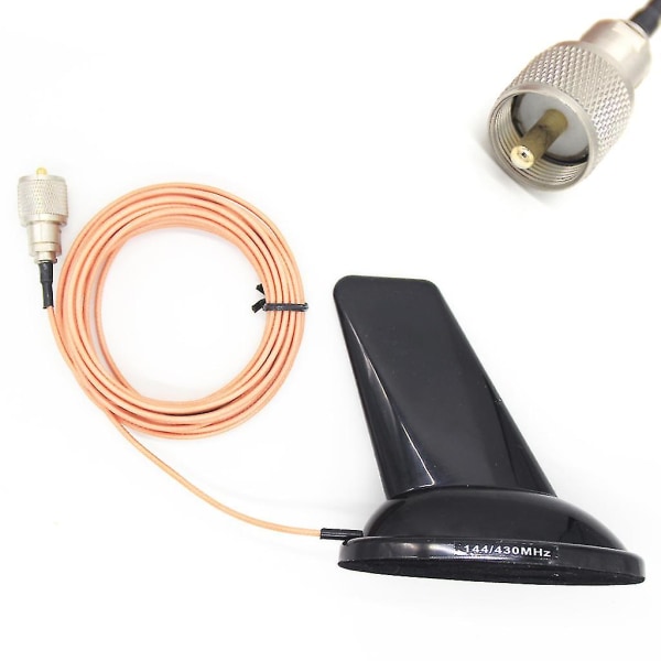 Plast Car Shark Fin Antenn Vhf Uhf 144/430mhz fordons yttre takantenn