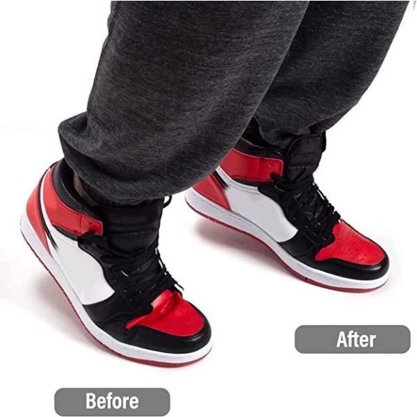 Anti-krøllbeskytter for joggesko / skobeskytter - Holder formen på skoene svarte (40-46)