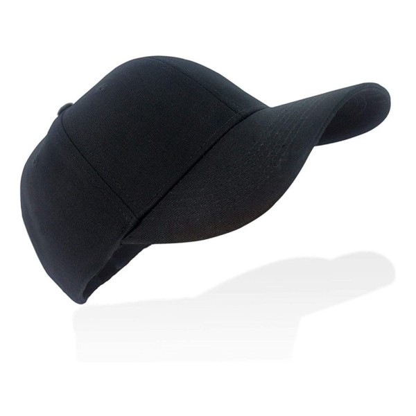 Baseballcaps for kvinner og menn Vanlig bomullslue black