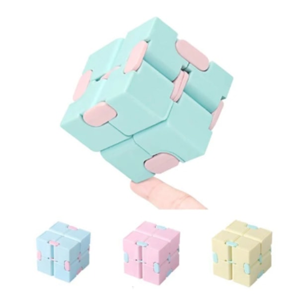 Fingerspidslegetøj Infinity Cube Anti-Stress Dekompressionslegetøj pink