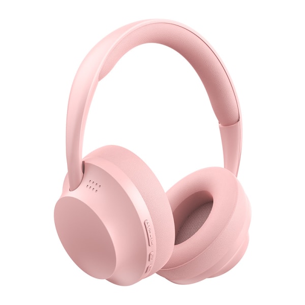 Trådlöst bluetooth headset huvudburet 3D all-inclusive tredimensionella hörselkåpor i bomull pink