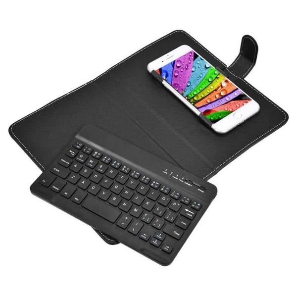 Universal Keyboard Flip Case jalustalla iOS/Android-puhelimille