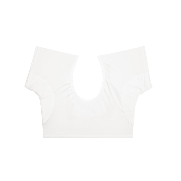 Återanvändbar, tvättbar, svettsäker T-shirt med armhålor white S