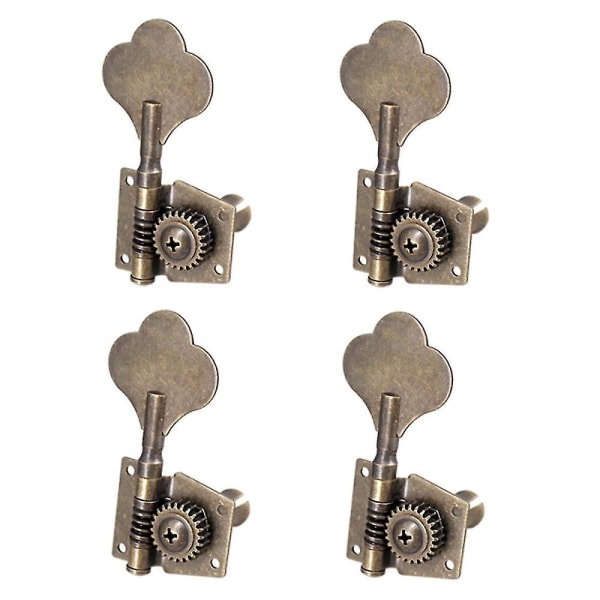 Guitar Vintage Open Tuning Key Pegs Machine Heads Tuners 4r For 4 Strings Bas