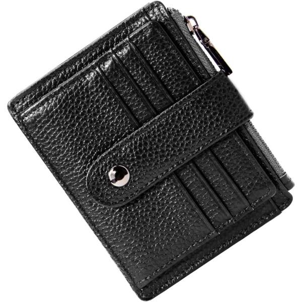 RFID blocking ultra-thin leather wallet black