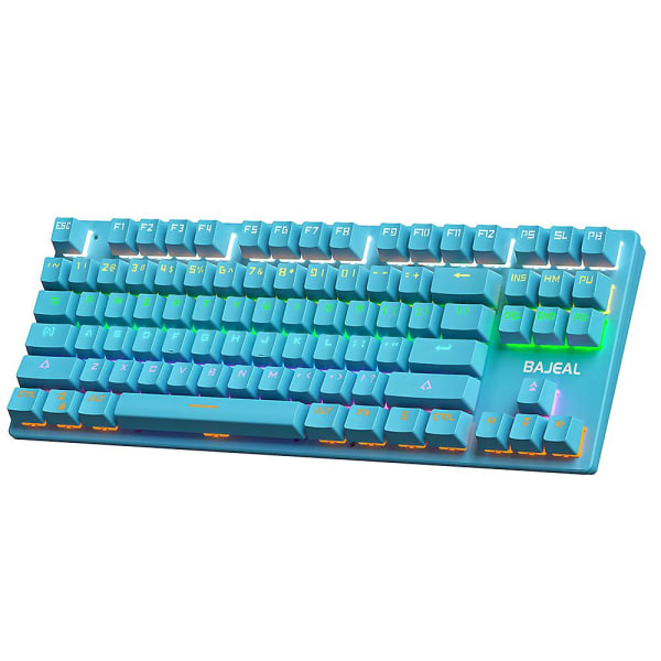 87 tangenter trådanslutet mekaniskt tangentbord blandat ljus mekaniskt tangentbord med mekanisk blå switch upphängningsknapp Blå