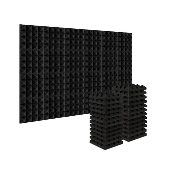 24 kpl 25x25x5cm Studio akustinen äänieristys vaahtopyramidi melueristys äänenvaimennushoito