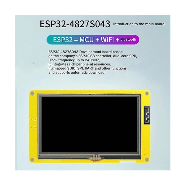 Esp32 s3 lvgl kehityskortti 7 tuumaa 800x480tn rgb kapasitiivinen