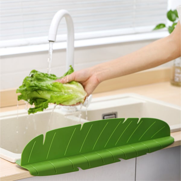 Silikone vask Stænkbeskytter Til Køkken Badeværelse Håndvask Håndvask green