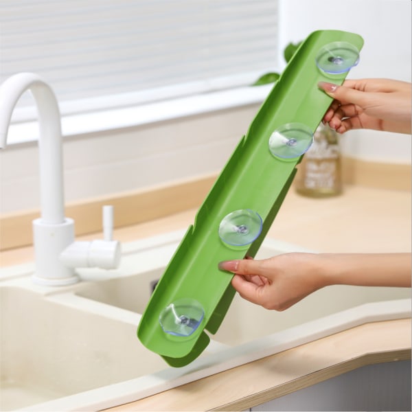 Silikon vask sprutbeskytter for kjøkken bad vask servant green