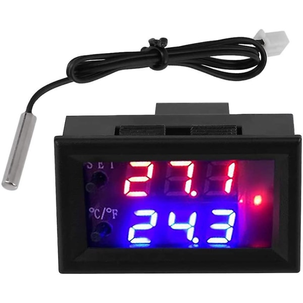 12v termostat digital multifunktionstemperaturregulator svart