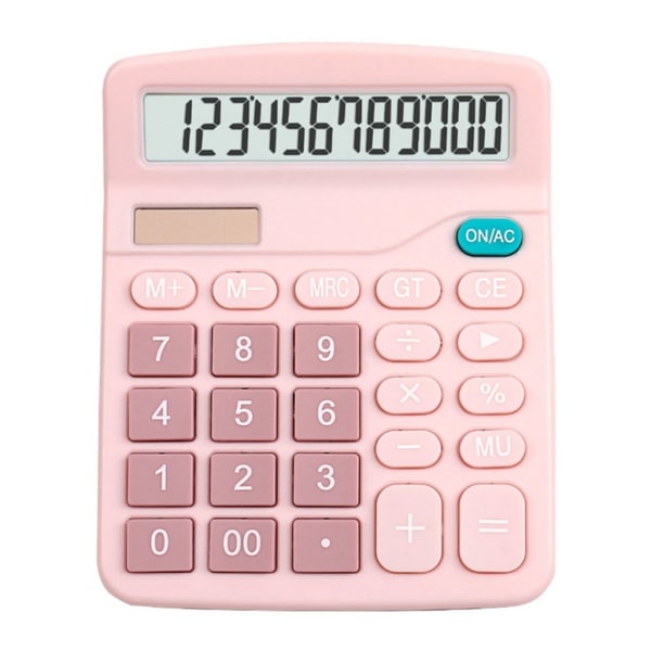Pink Calculator Solar Desktop Calculator Office Laskin