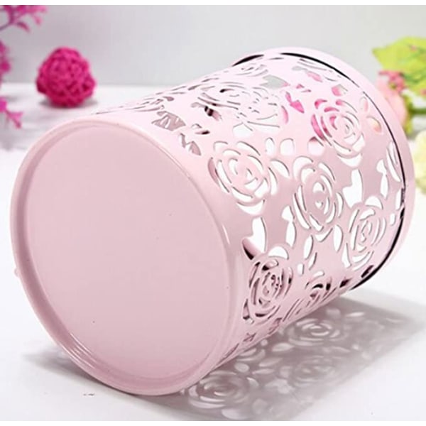 Hollow Out Flower Desk Pen Organizer Container Home Decoration