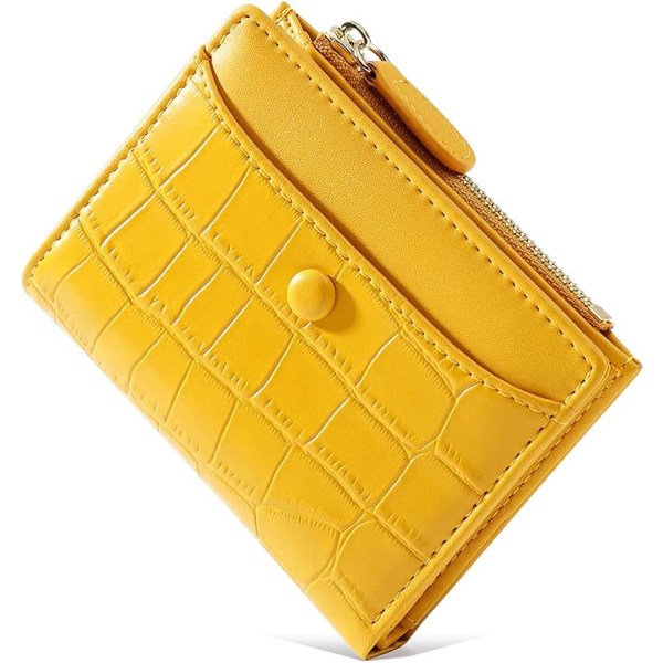 Mote lommebok for damer, lett oppbevaringsveske gul