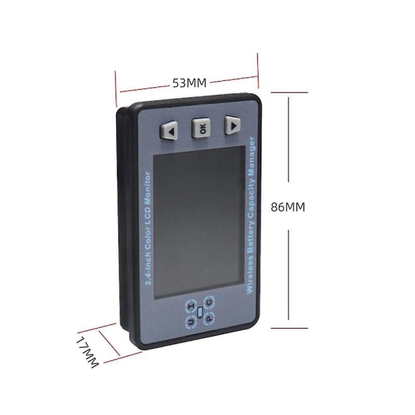 Vac8810f 2,4 tums trådlös spänningsmätare+mätbox+ case Coulometer Kapacitet Power 12