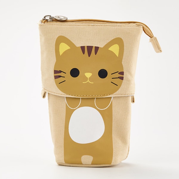 Canvas PU-kissan paperitavaralaatikko, jossa vetoketju säädettävällä alasvedolla coffee