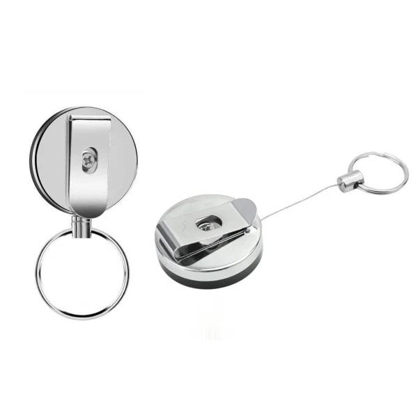 2 jojo-funktioner og snøre Udtrækkelig nøglering med yo-yo funktion og snor 62 cm 2-pak sort
