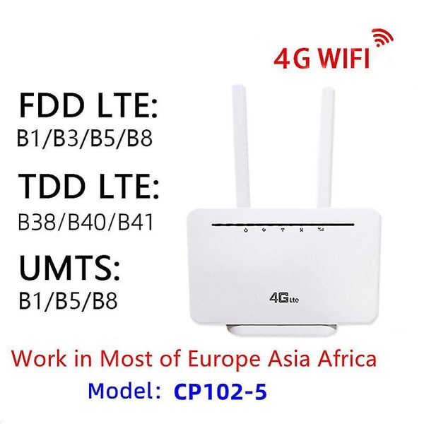 Wifi-reititin Cp102 4g langaton reititin 1 Wan+3 Lan -verkkoliitäntä, jossa paikka tukee jopa 32 käyttäjää