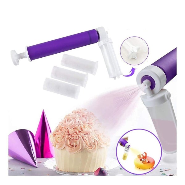 Manuell Airbrush för tårtdekorering Manuell tårta Airbrush-pump purple L