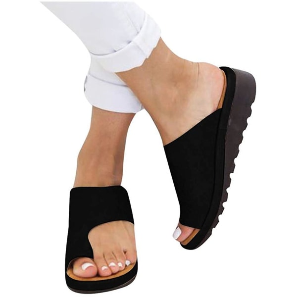 Ortopediske knystkorrigerende sandaler, platåsko for kvinner 38