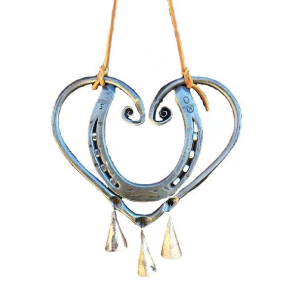 Horseshoe Heart Wind Chimes, Love Dekorative Metal Wind Chimes