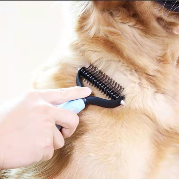 Pet Deknot Kam-hund Flytande hårvårdskam grön