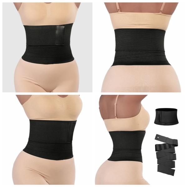 Naisten harjoitusvyöt Jooga Fitness Korsetti Vatsan säätelyvyöt Waist Trainer Muotoiluvaatteet black